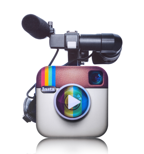 Instagram and video concept 